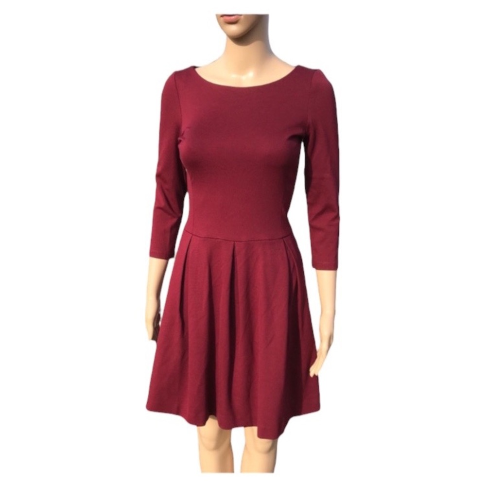 BANANA REPUBLIC Ponte Fit & Flare Skater Cocktail Dress With Pockets size 4 - Picture 3 of 13